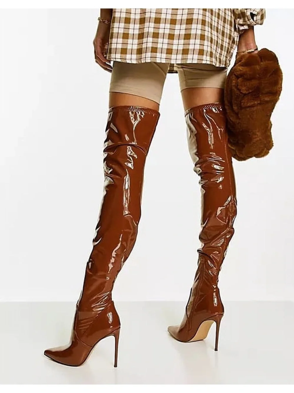 Steve Madden Viktory Patent Leather Over the Knee Boots
